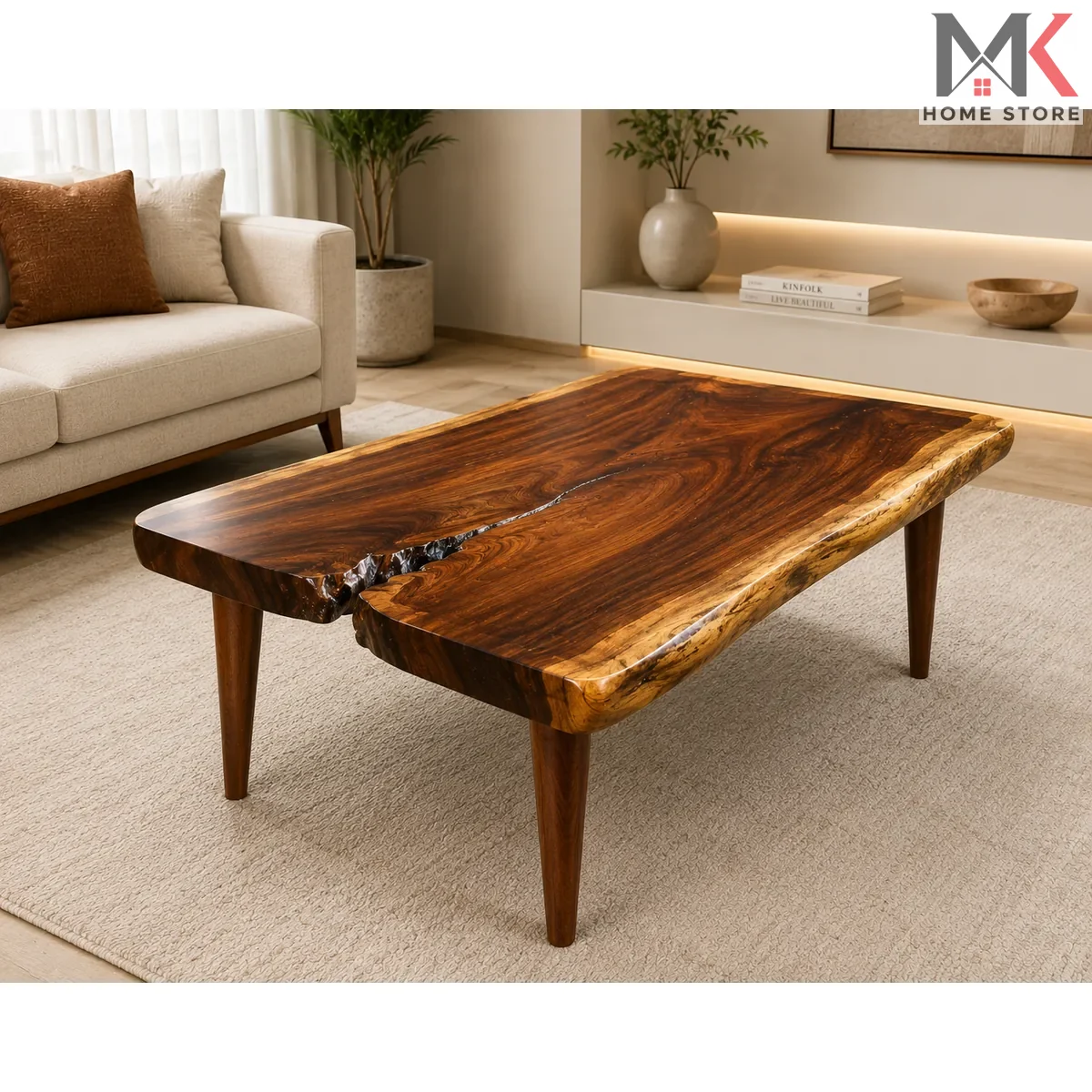 Natural River Edge Center Table