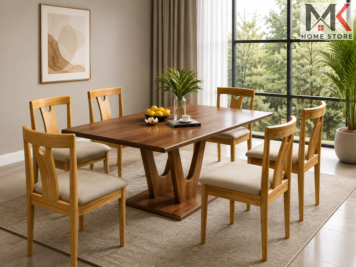 Beech Wood Dining Set