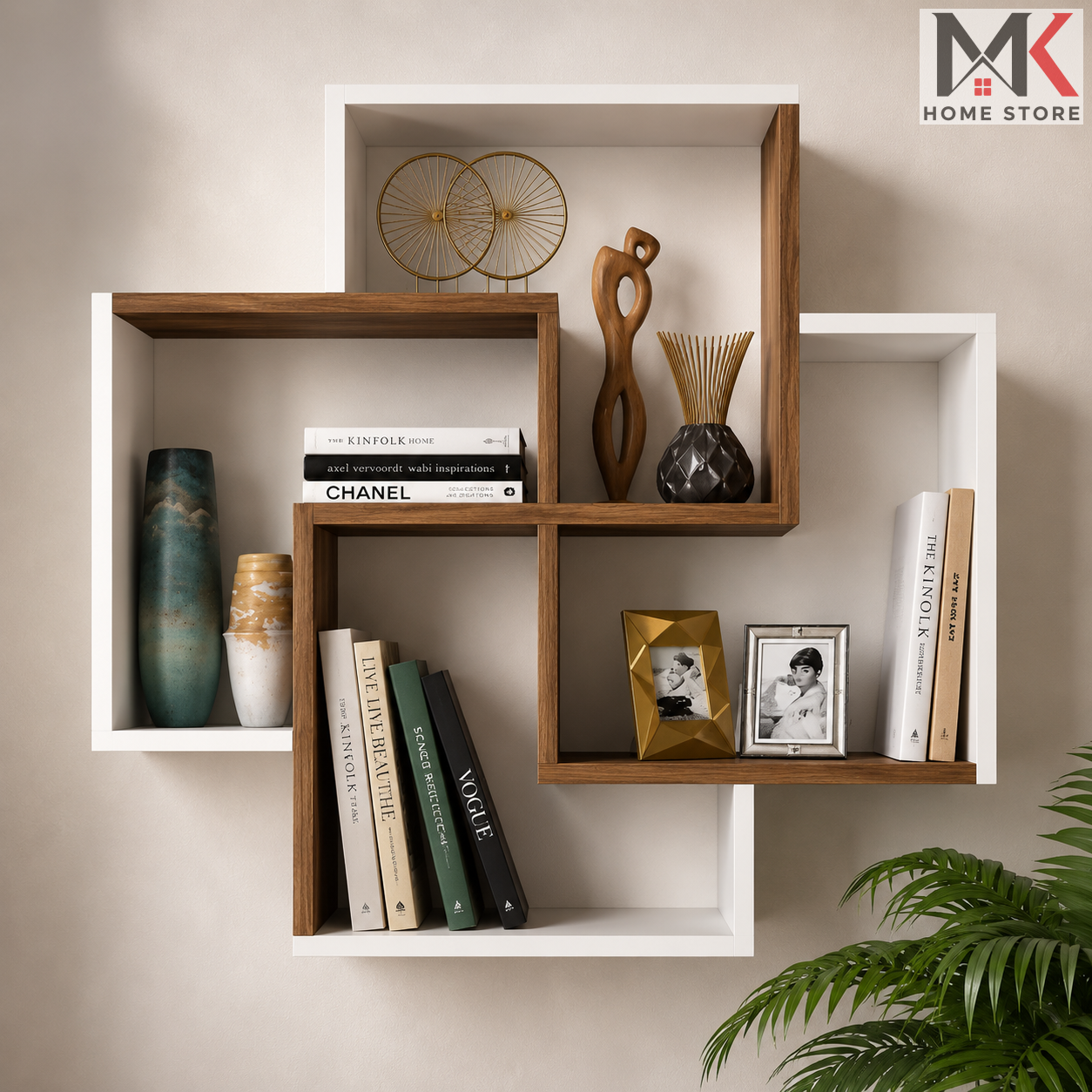 The Interlocking Geometric Wall Shelf