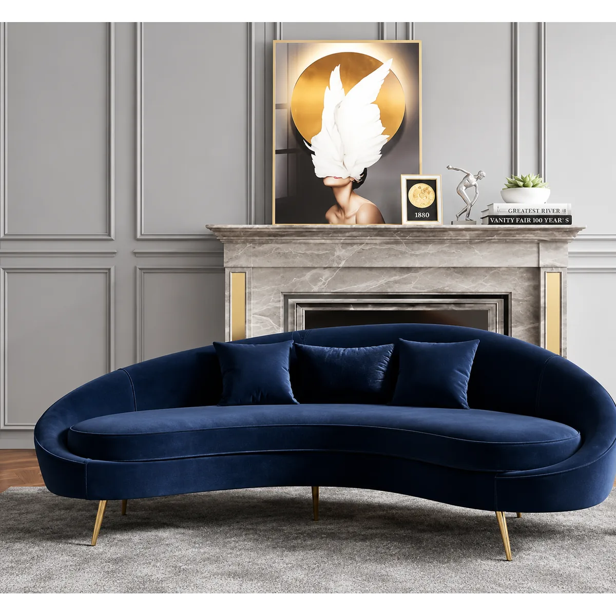 Contemporary Curved Sofa