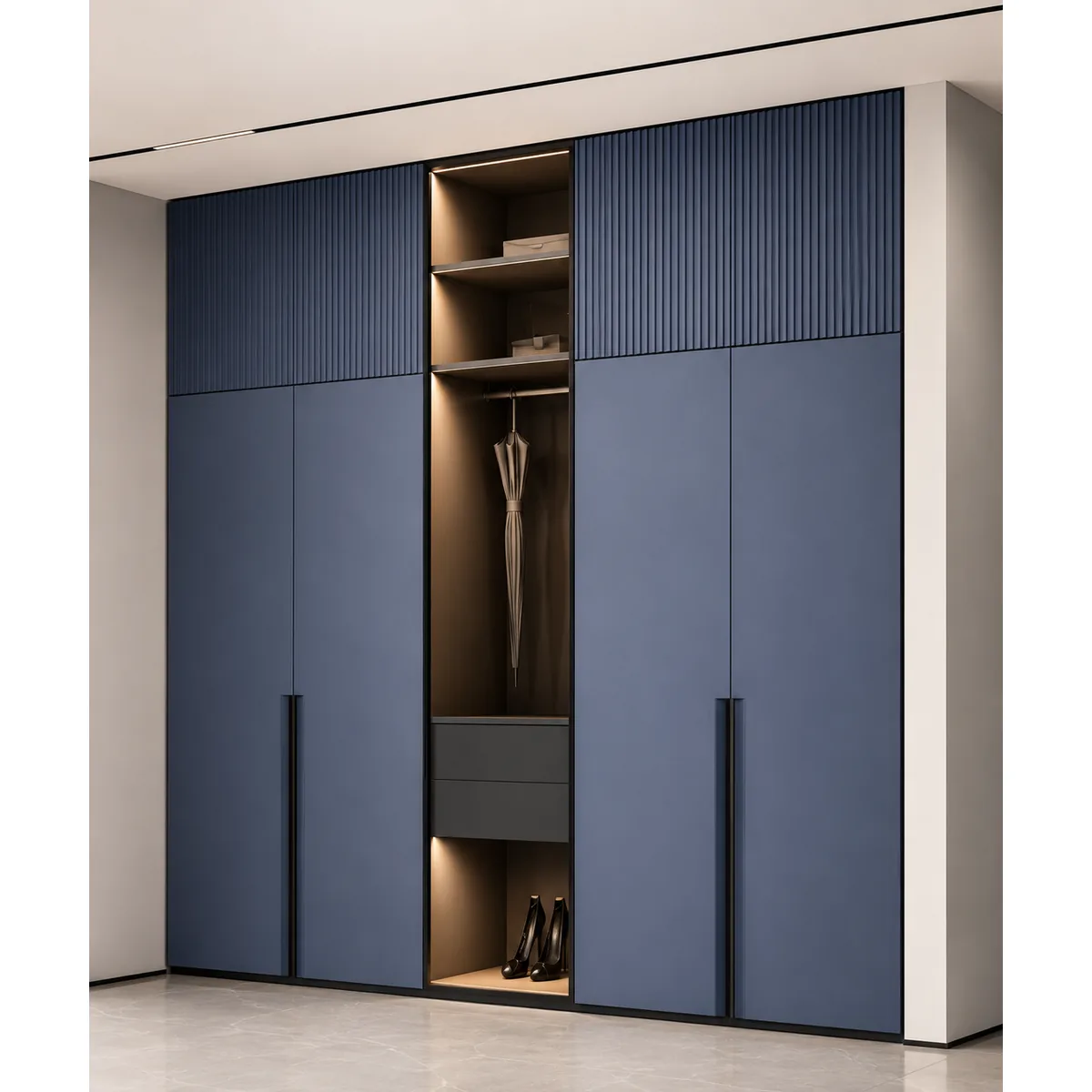 Modern 5-Door Wardrobe