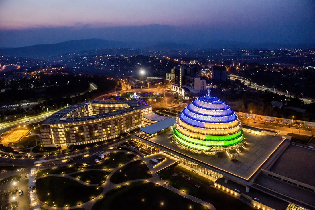 Kigali skyline at dusk — Rwanda safari from the UK