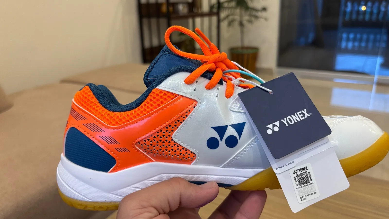 Yonex Power Cushion 101 Orange Badminton Shoes
