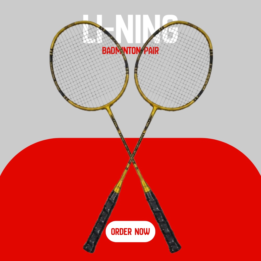 Li-Ning Windstorm 770 beginner badminton rackets pair