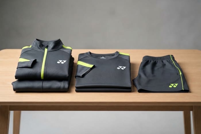 Badminton apparel — shirts, shorts and tracksuits