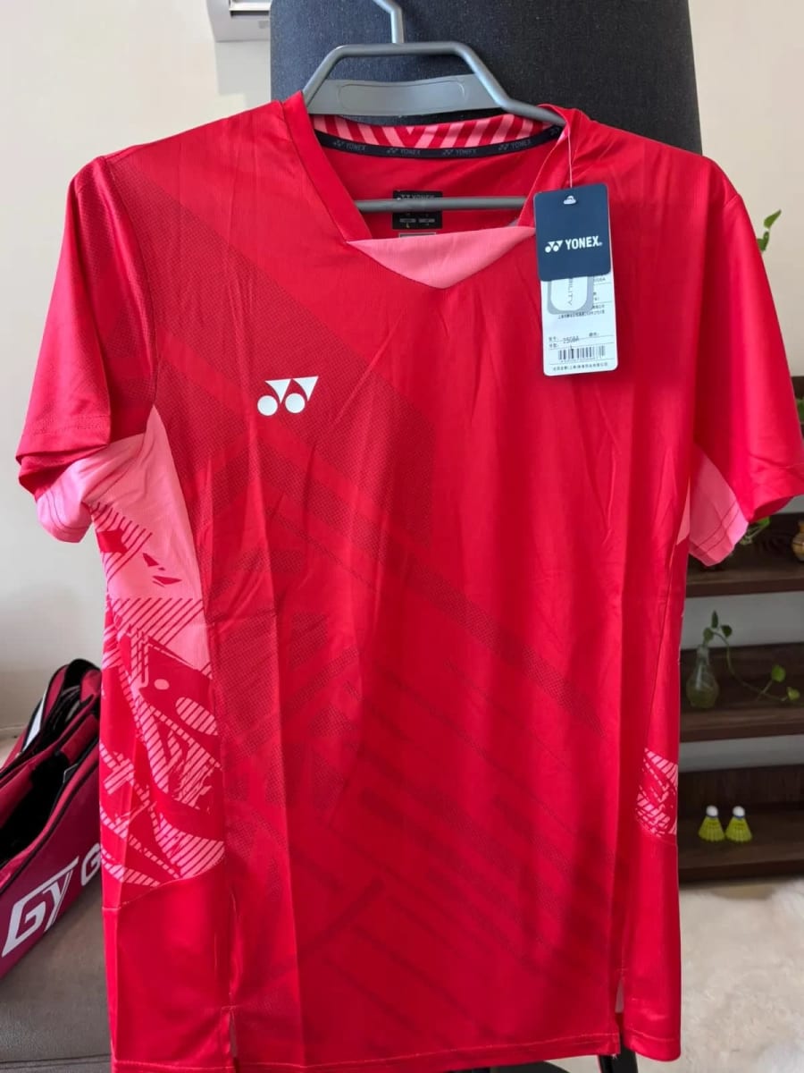 yonex original badminton shirt red