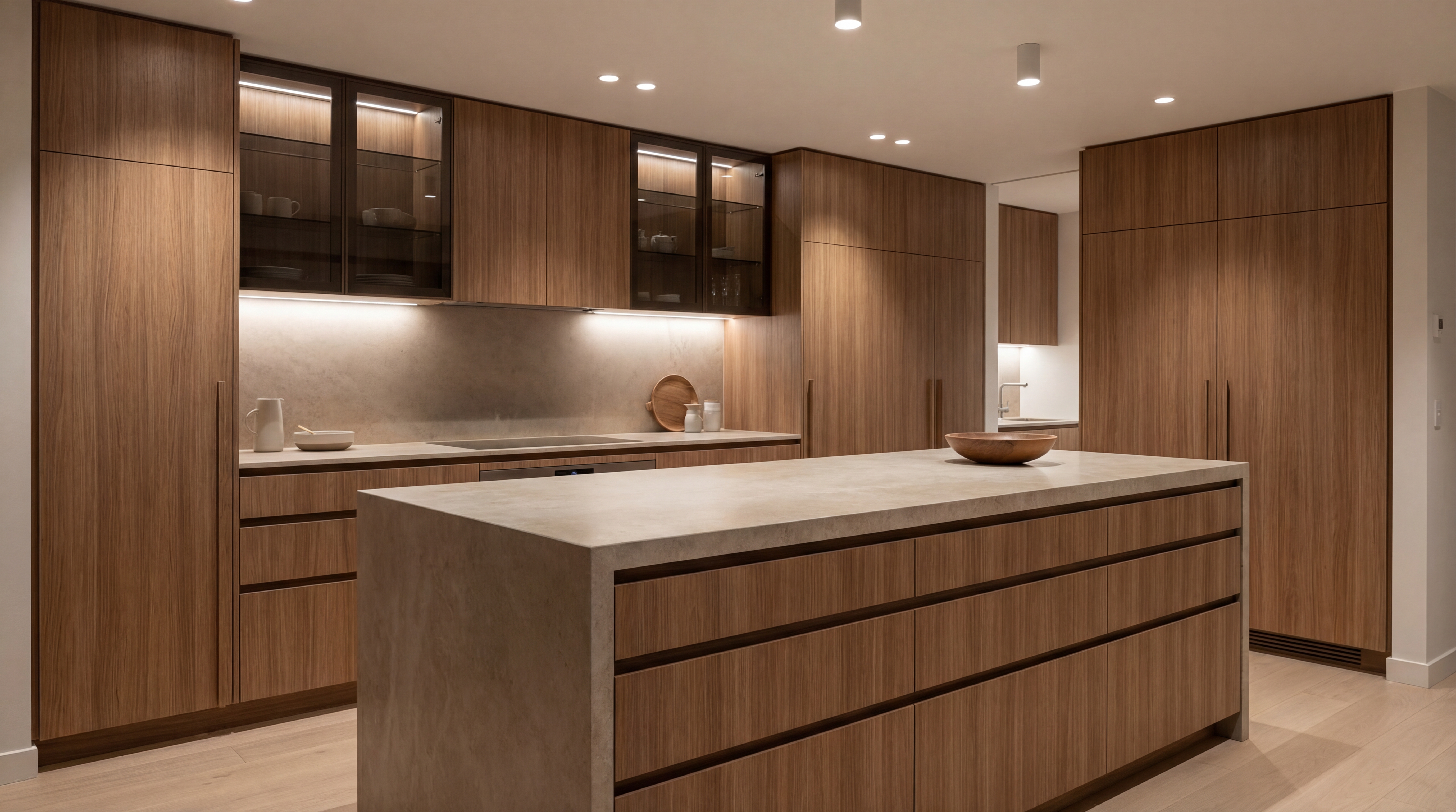 Custom island unit and countertop detail
