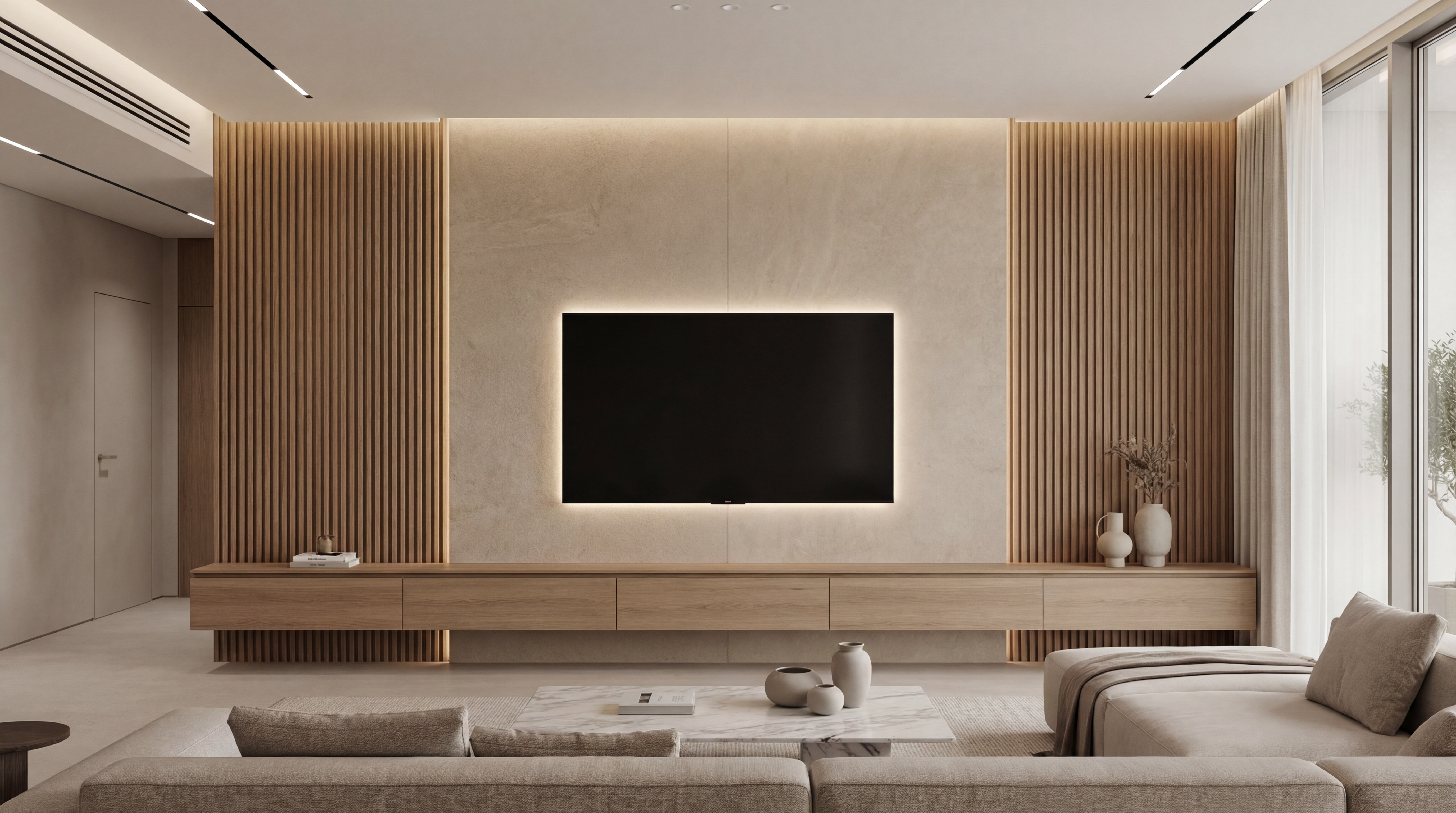 Full wall unit — complete installation view