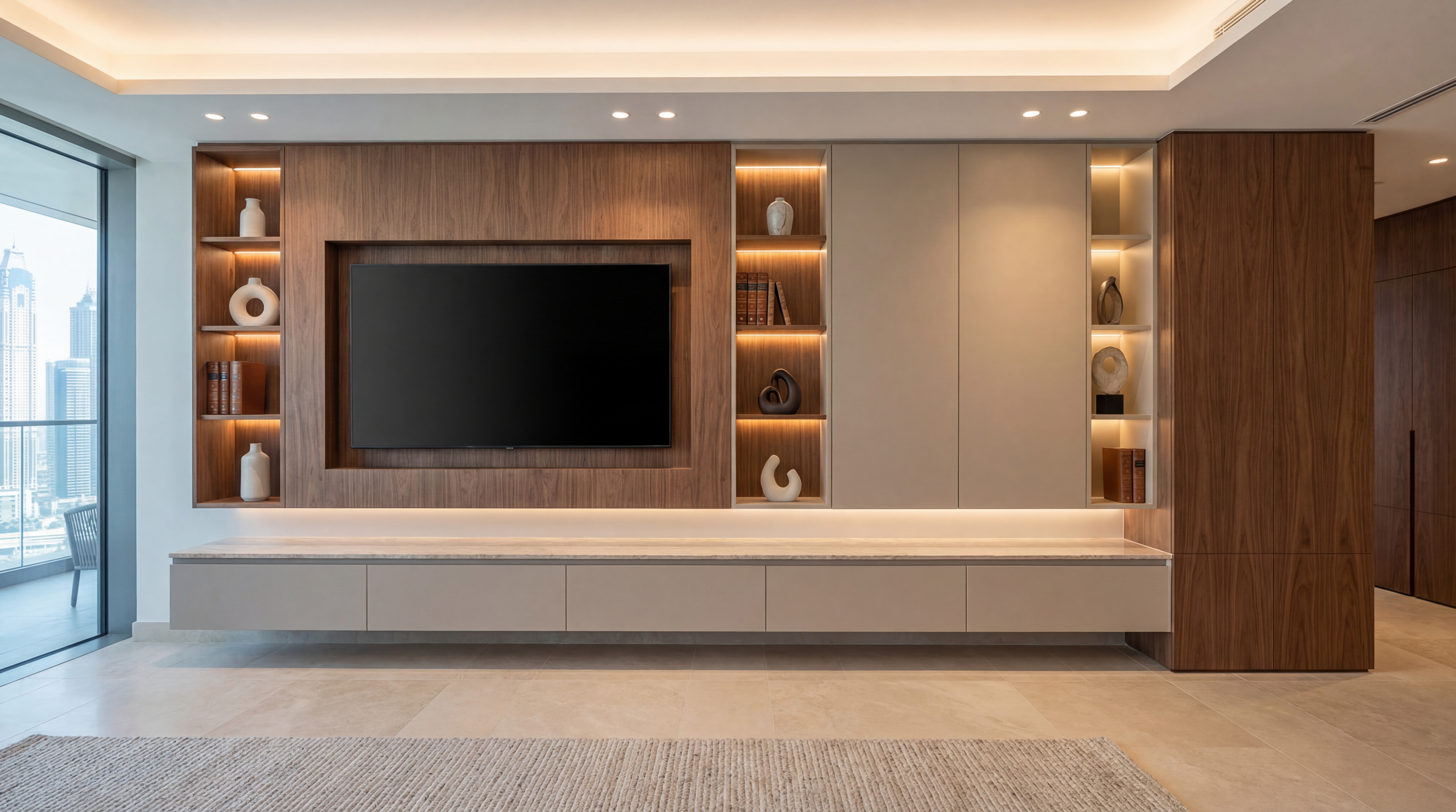 Display shelving — open unit detail