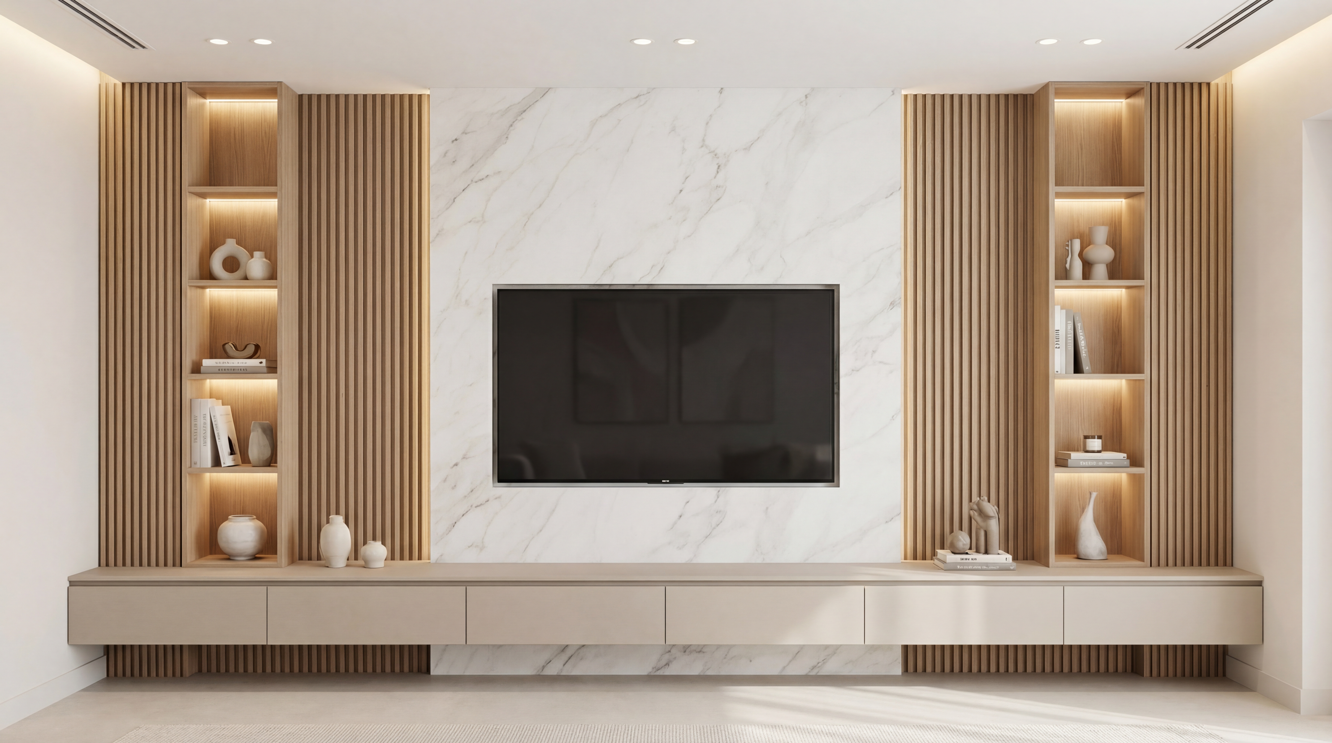 Open shelving and panel proportions