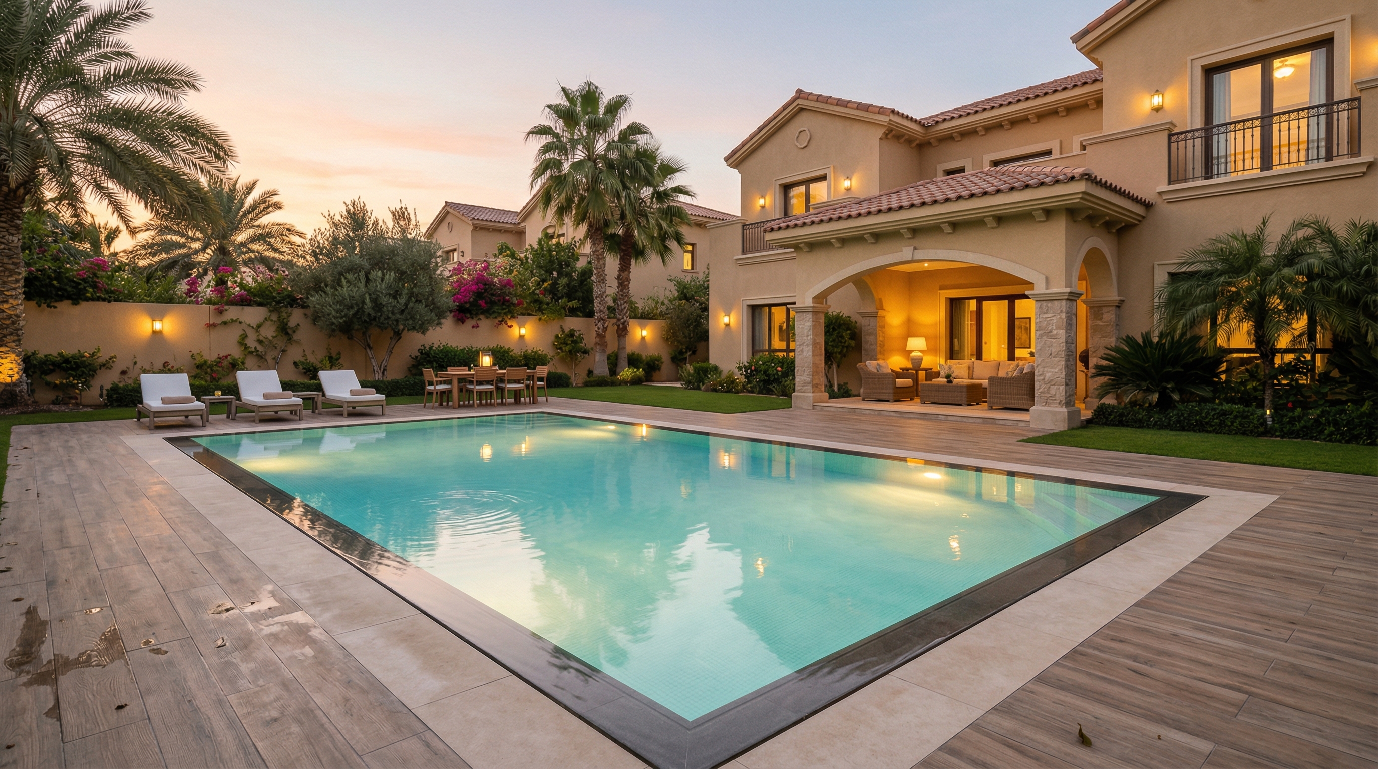 Luxury Swimming Pool Design & Build — Private Villa