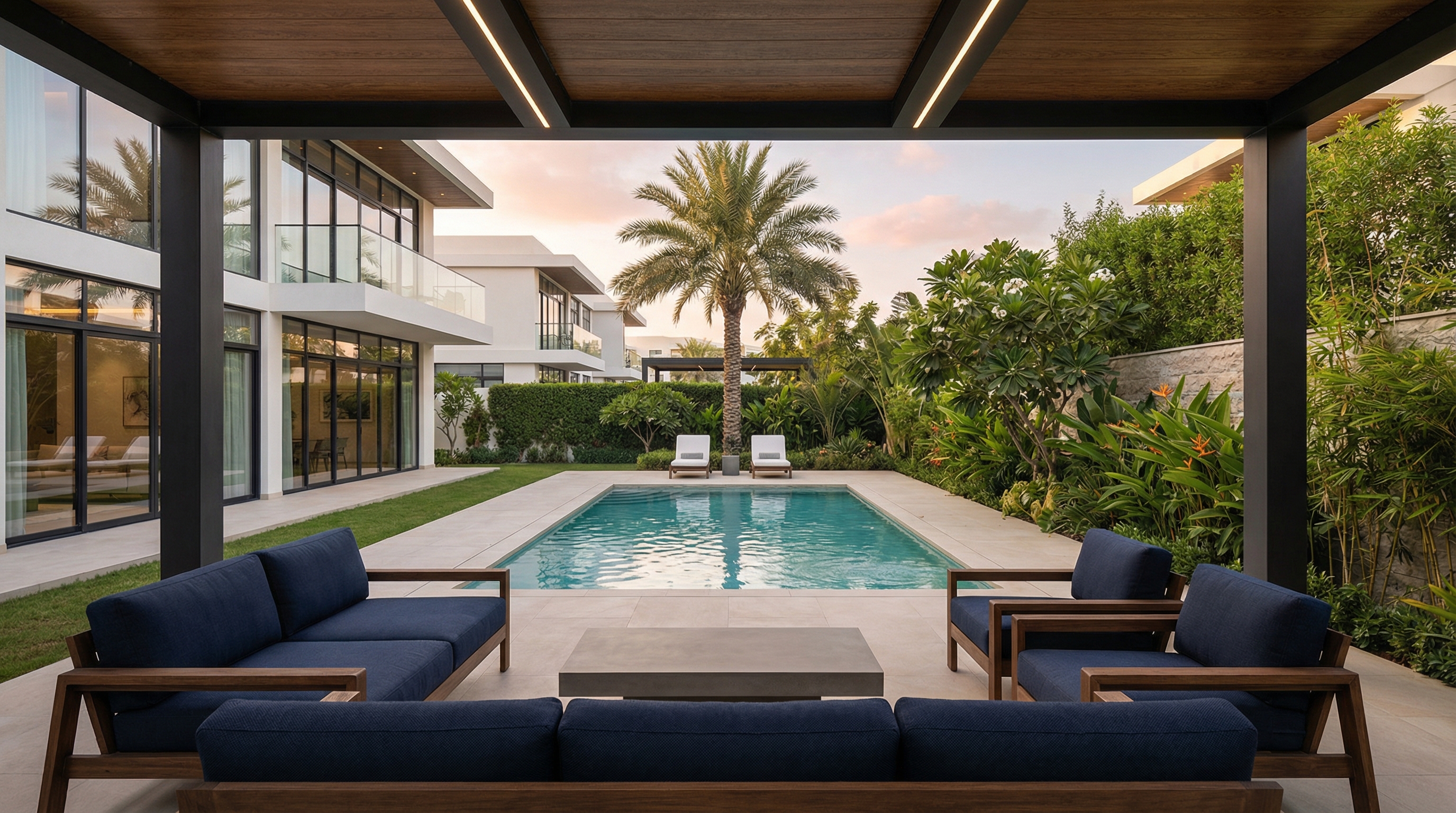 Pool deck and coping detail render