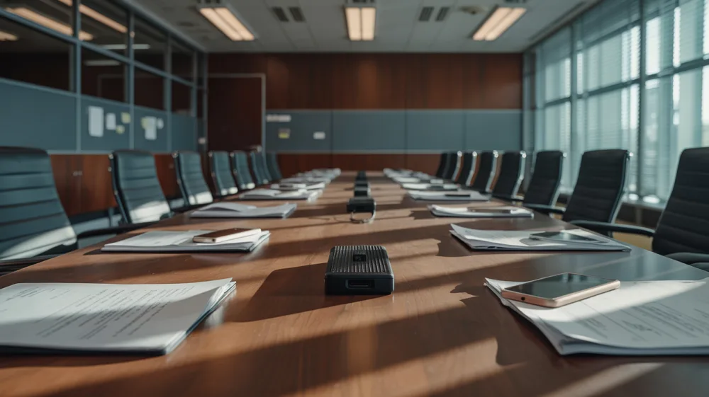 Dramatic conference room scene suggesting crisis response preparation