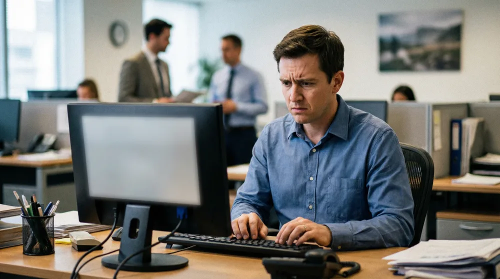 Photorealistic scene showing social media crisis response coordination