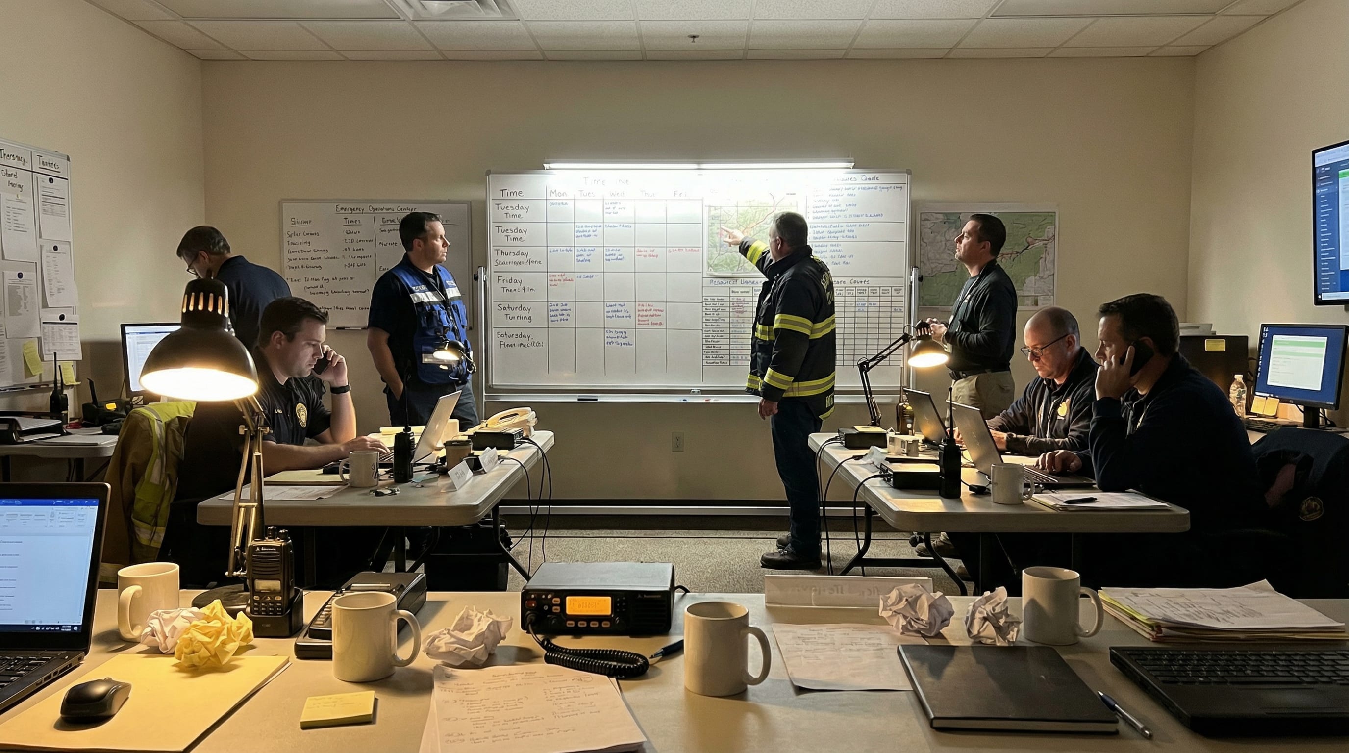 Framework diagram showing ICS principles applied to corporate crisis management structure