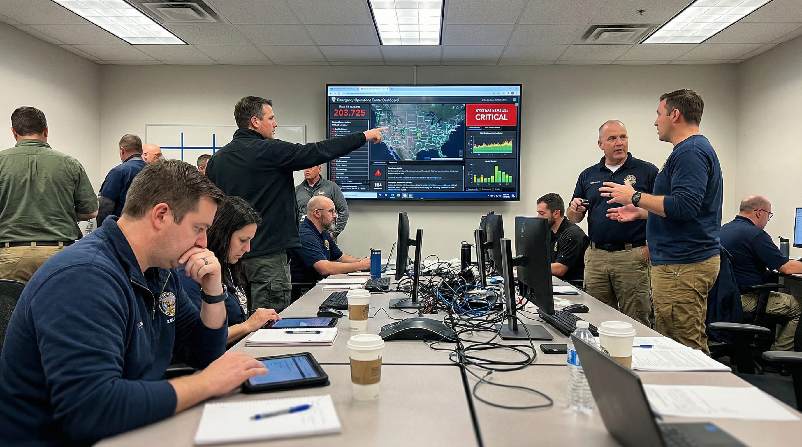Comparison chart showing response times with and without conditional escalation frameworks across different incident types