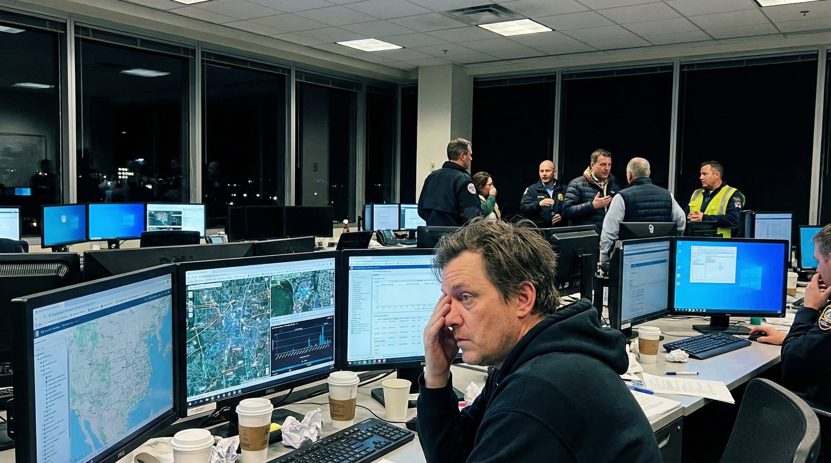 Infographic showing cognitive load reduction strategies during crisis response