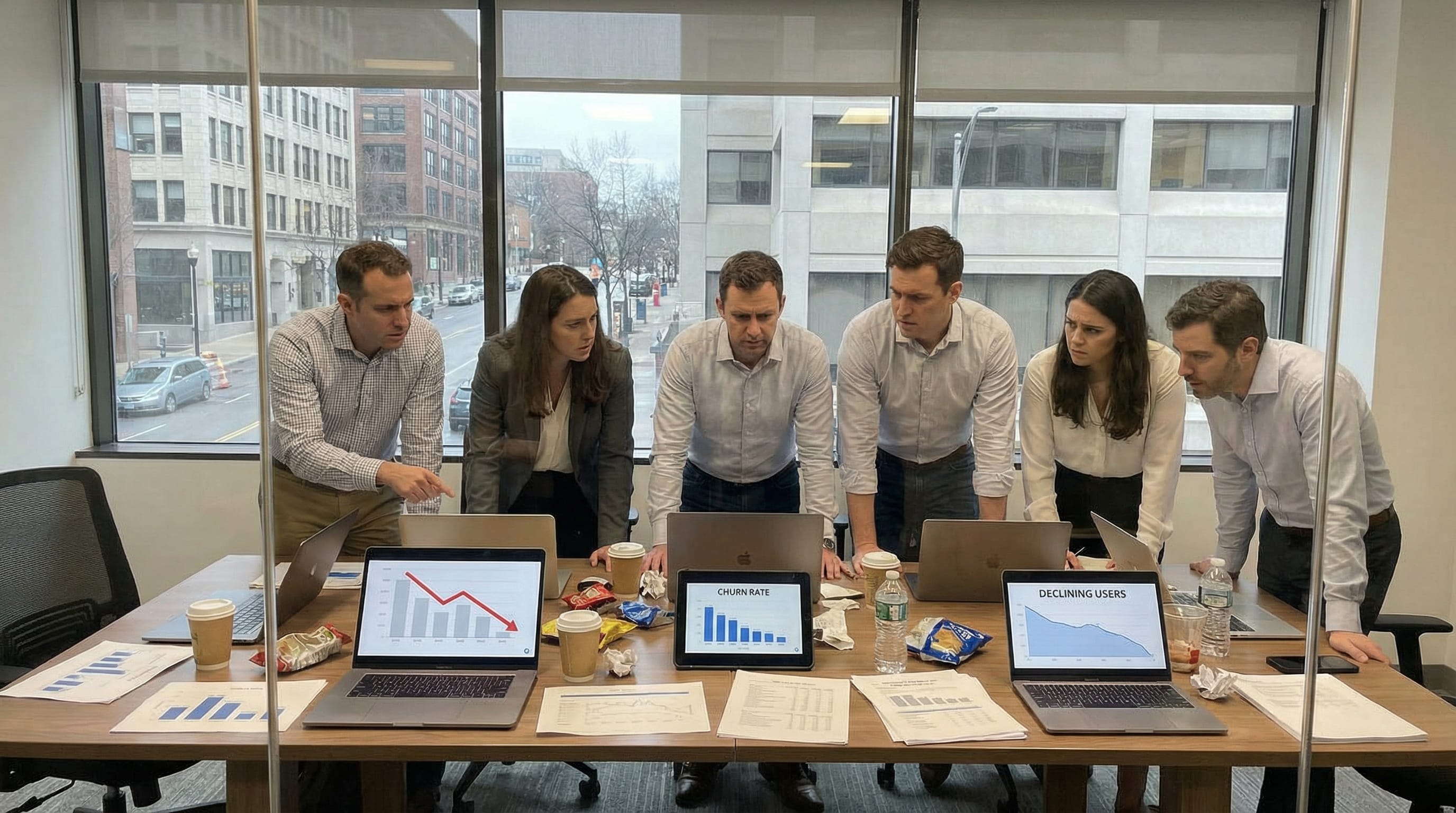 Crisis command center dashboard showing real-time customer sentiment monitoring and communication tracking across multiple business locations