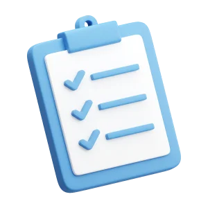 Clipboard icon representing compliance, regulations, and checklist documentation