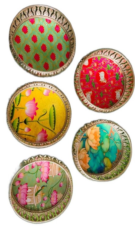 Handpainted Traditional Tea Coasters Set