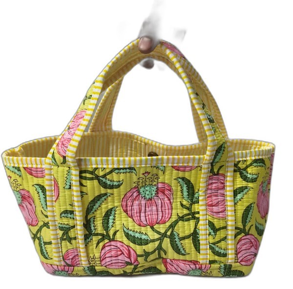Handcrafted Quilted Bucket Handbag