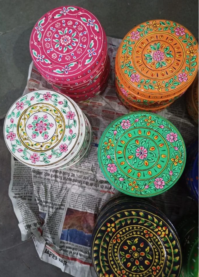 Handpainted Cookie Round Jars