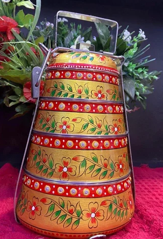 5 tier Jaipuri Handpainted Tiffin