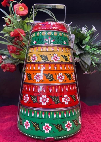 5 tier Jaipuri Handpainted Tiffin