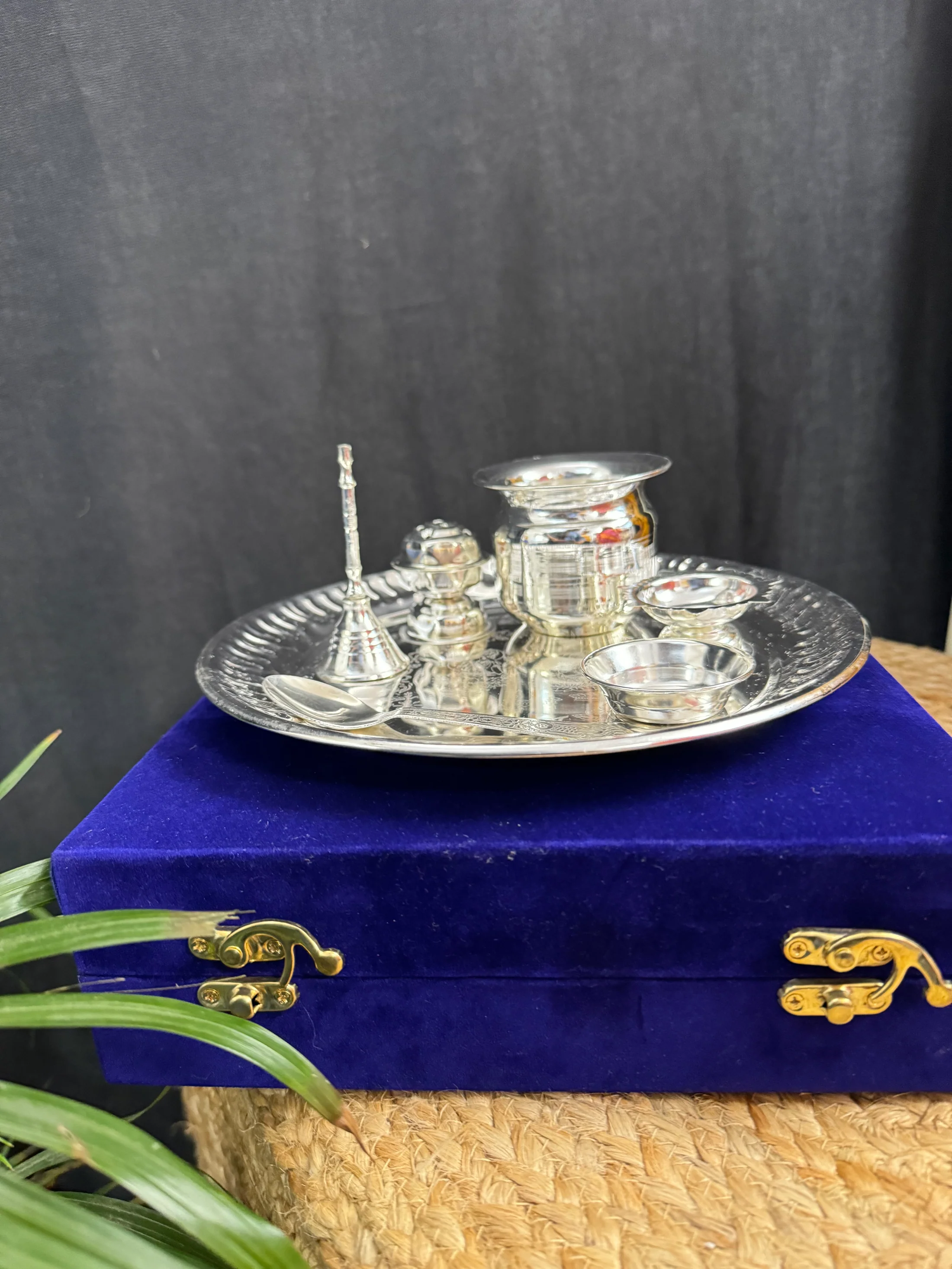 German Silver Thali/Pooja set