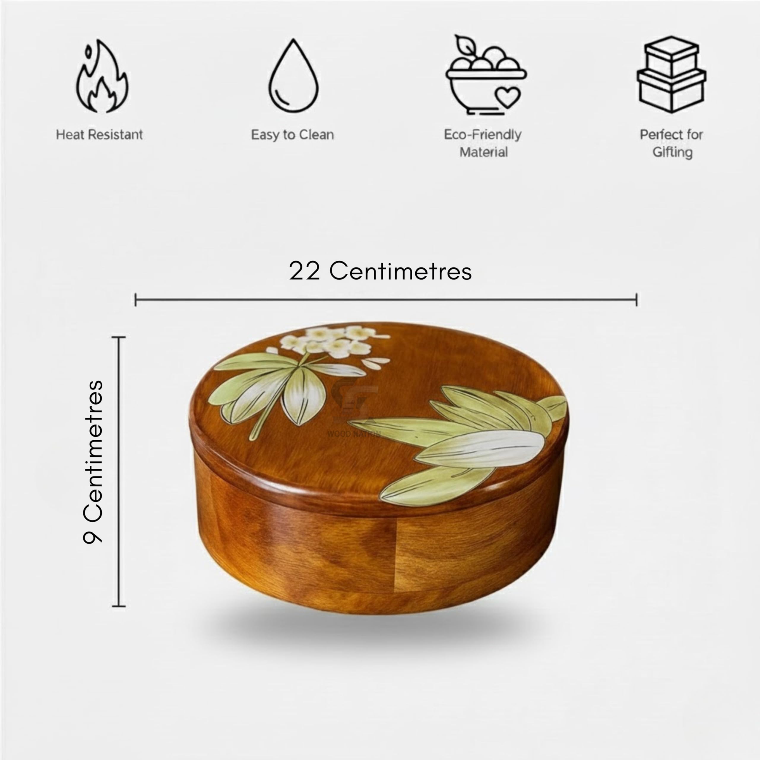 Handpainted Wooden Roti Box