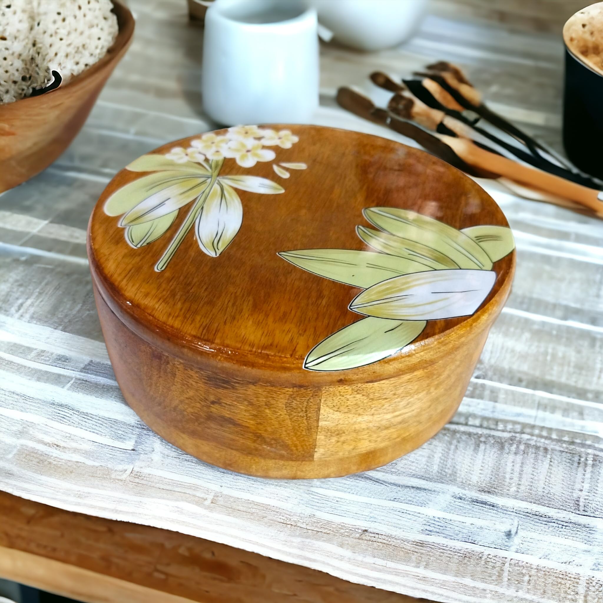 Handpainted Wooden Roti Box