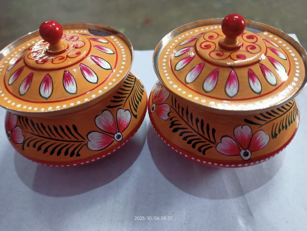 Traditional Handpainted Ghee Pot