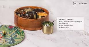 Handpainted & Printed Metal Spice Box