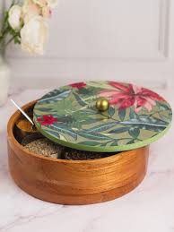 Handpainted & Printed Metal Spice Box