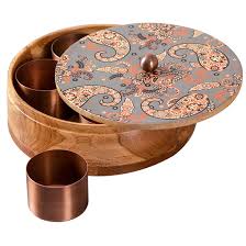 Handpainted & Printed Metal Spice Box