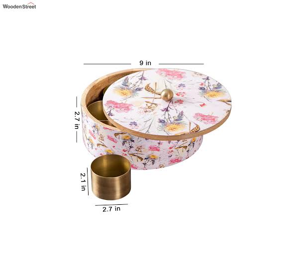 Handpainted & Printed Metal Spice Box