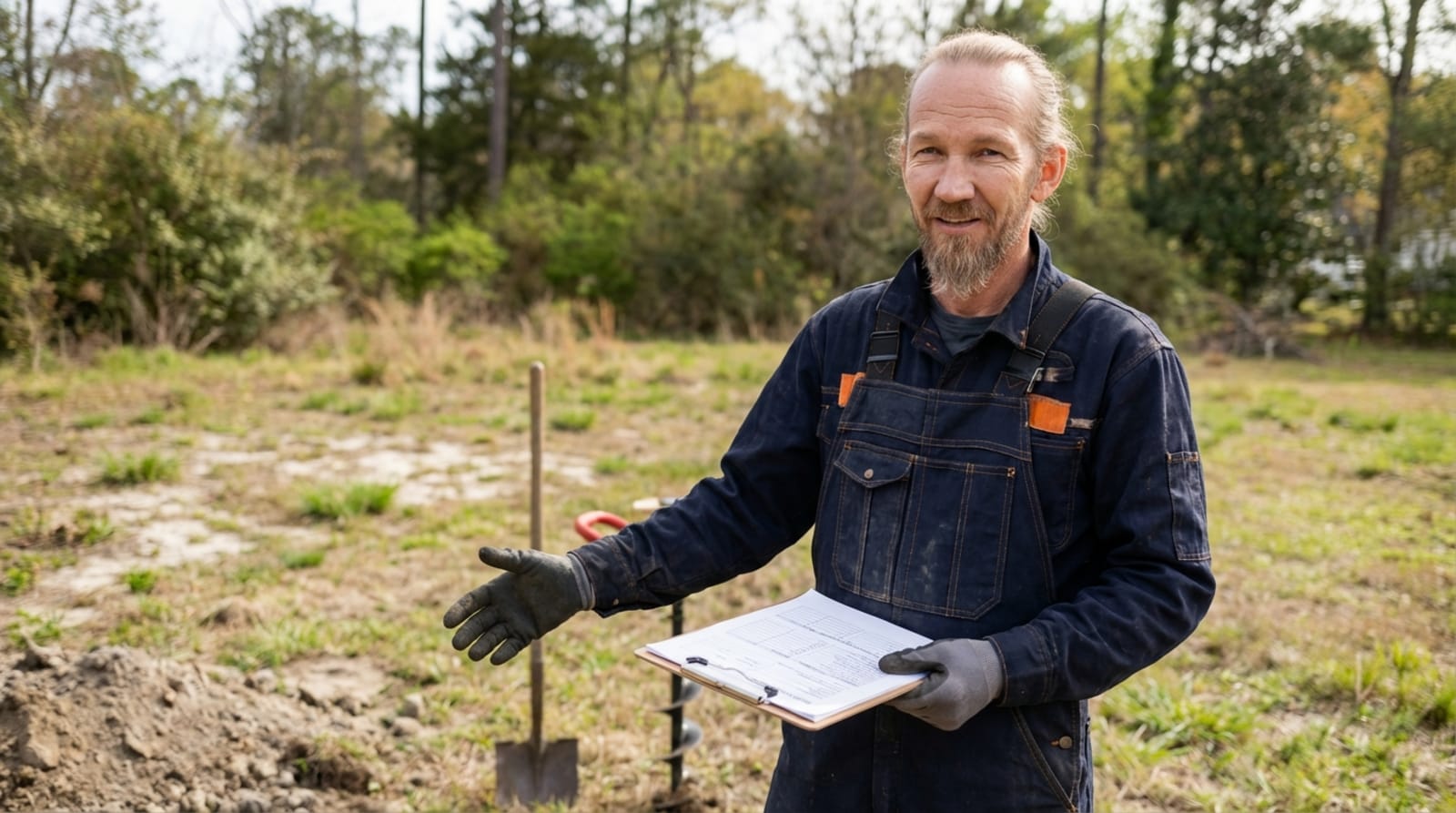 Septic system site evaluation in Wilmington NC