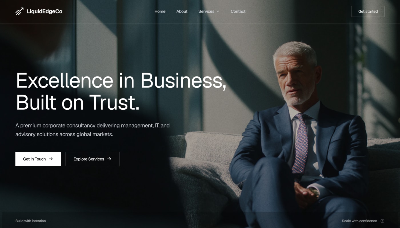 LiquidEdgeCo Corporate Website — detail 1