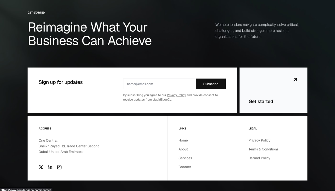 LiquidEdgeCo Corporate Website — detail 5