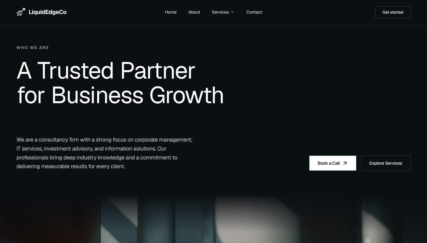 LiquidEdgeCo Corporate Website — detail 4