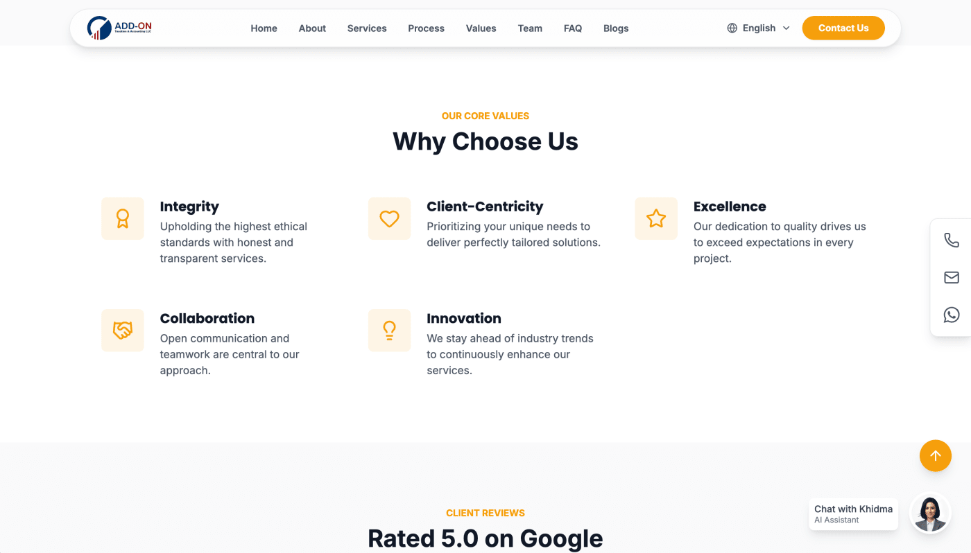 Add-On Taxation Corporate Website — detail 2