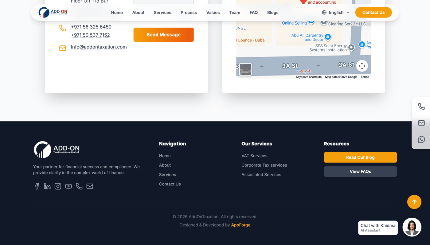Add-On Taxation Corporate Website — detail 5