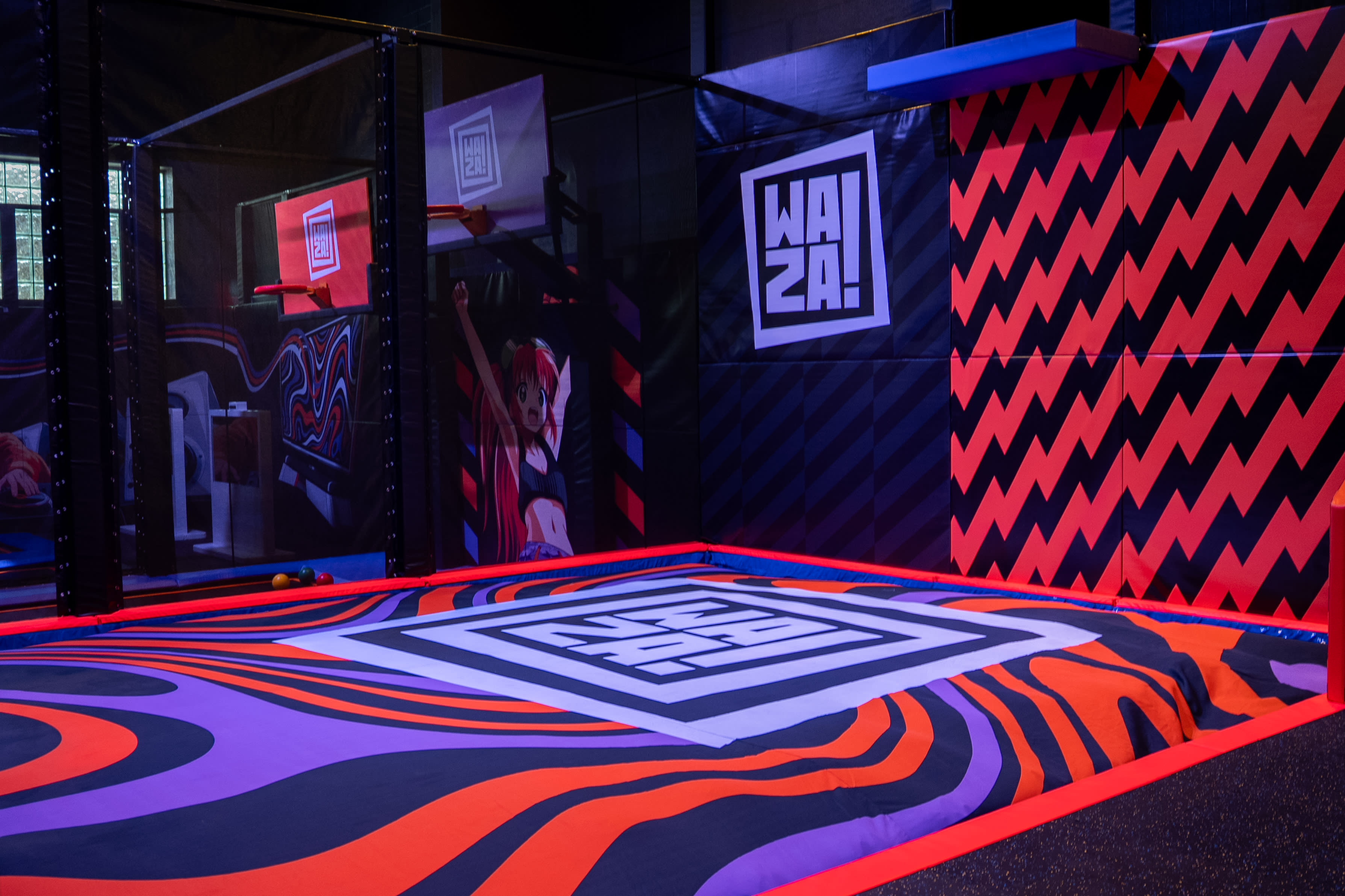 Trampoline park background 3