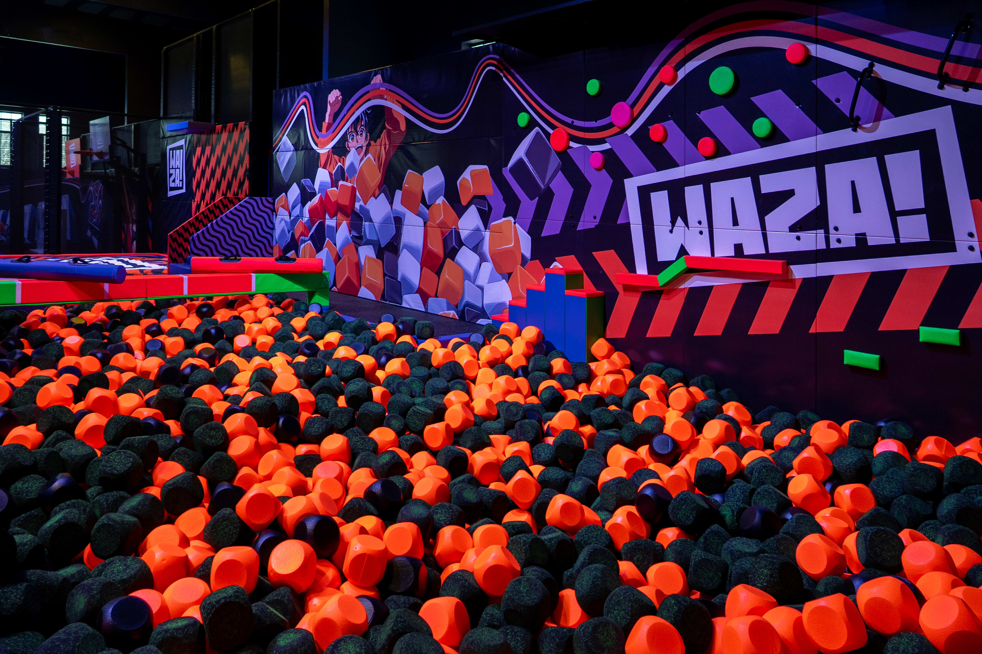 Trampoline park background 2