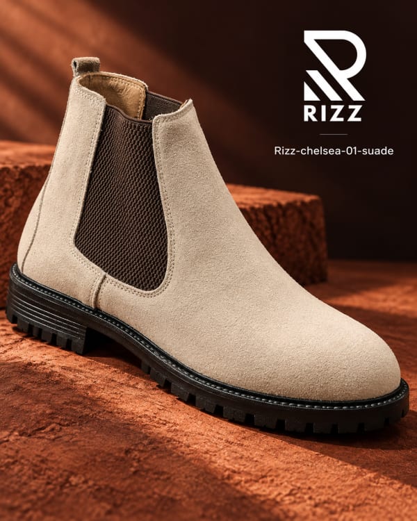 RIZZ Men's Suede Chelsea Boots | Handcrafted Leather
