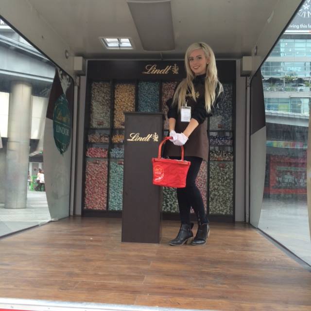 Lindt glass truck event On The Go Ads