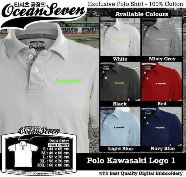 Polo Shirt Otomotif Polo Shirt Kawasaki Logo 1