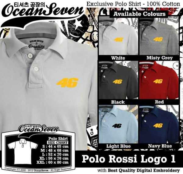 Kaos polo otomotif Polo Shirt Rossi