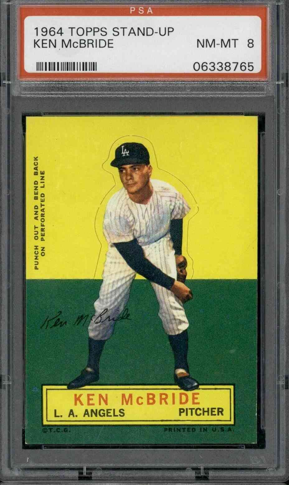1964 Topps Stand-Up #0 Ken Mcbride PSA 8