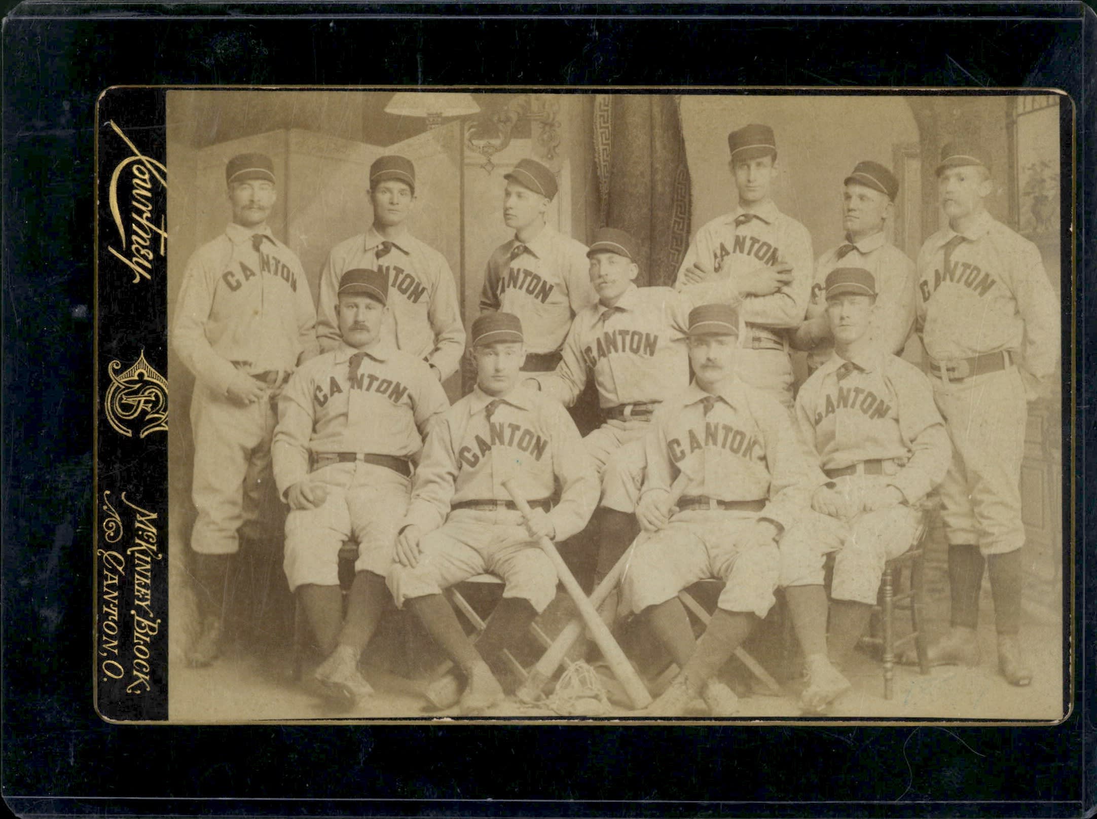 19th Century Canton Minor League Baseball Team Cabinet Photo 6.5" x 4"